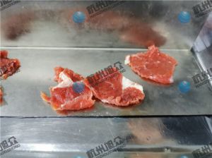 感謝客戶反饋，230A小型切魚片機切牛肉片效果